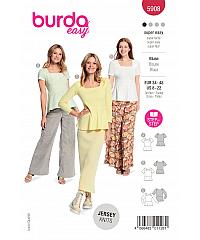 BURDA Kroj Bluza z oglatim izrezom in volanom 5908