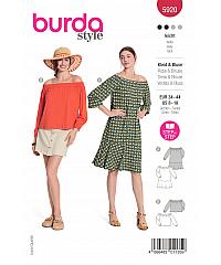 BURDA Kroj Bluza in obleka v Carmen stilu 5920