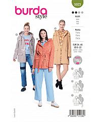 BURDA Kroj Parka s kapuco in žepi 5923