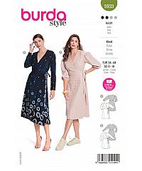 BURDA Kroj Obleka na preklop z zavezovanjem 5933