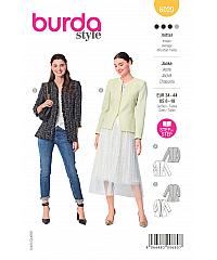 BURDA Kroj Elegantna jakna z všitki 6029