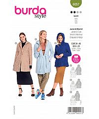 BURDA Kroj Plašč in jakna s kapuco 6057