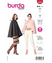 BURDA Kroj Eleganten pončo s povišanim izrezom 6063