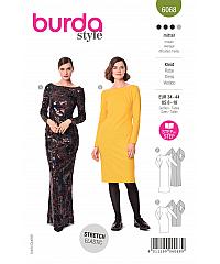 BURDA Kroj Elegantna oprijeta obleka 6068