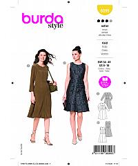 BURDA Kroj Klasična tajlirana ženska obleka 6099