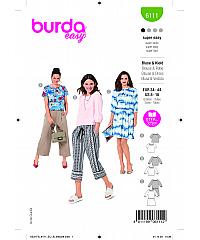 BURDA Kroj Obleka in bluza z elastičnim izrezom 6111