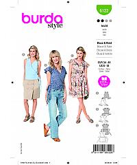 BURDA Kroj Preprosta jakna brez ovratnika 6123