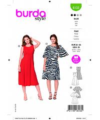 BURDA Kroj Obleka z dvignjenim pasom 6133