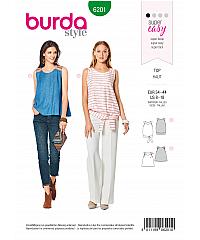 BURDA Kroj Top brez rokavov 6201