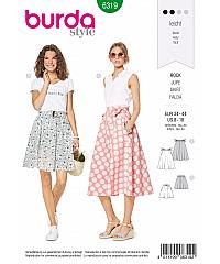 BURDA Kroj Široko krilo z naborom 6319