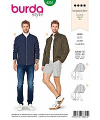 BURDA Kroj Moška bomber jakna 6351
