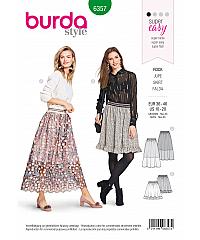 BURDA Kroj Nabrano krilo z elastiko v pasu 6357
