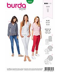 BURDA Kroj Bluza s šal ovratnikom 6533