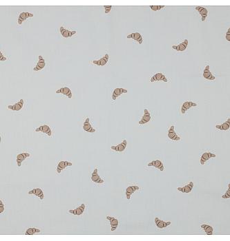 Poplin Francoski rogljički | bela | digitalni tisk | 100%CO