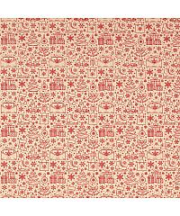 Hemmers Poplin Božično veselje  | rdeča | 100%CO 211175.0801