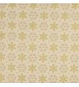 Poplin Božične snežinke | metalik | krem | 100%CO