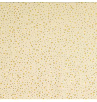 Poplin Božično nebo | metalik | krem/zlata | 100%CO