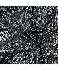 Ltex Plisirana mrežica Lamé črte | črna/srebrna/modra | 97%PL / 3%EL 70854.069