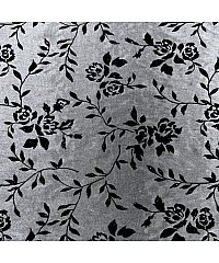 Ltex Saten Žametne vrtnice | srebrna/črna | 75%VI / 25%PL 60904.070