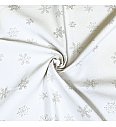 Žakard Zlato srebrne snežinke | 50%PL / 43%CO / 7%LRX