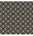 Žakard Art deko | metalik | črna/zlata | 45%PL / 35%PC / 20%CO