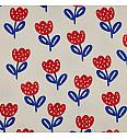 GOTS poplin Veliki tulipani | krem | 100%CO