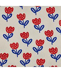 Verhees GOTS poplin Veliki tulipani | krem | 100%CO 07093.001