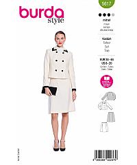 BURDA Kroj Ženski kostim v slogu 60.-ih 5617