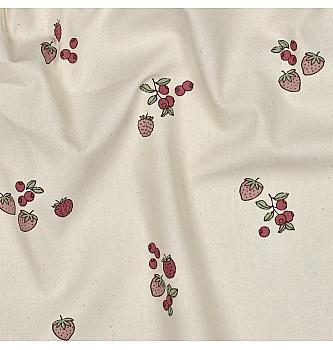 GOTS Poplin Jagodičje | naravna | 100%CO