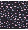 Jersey Glitter srčki | modra melanž | 60%CO / 35%PL / 5%EL