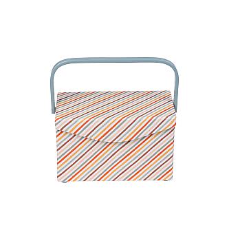 Škatla za šivalni pribor | 33,1x21,5x19,3cm | retro črte