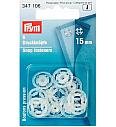 Prišivni pritiskači | 15mm | transparentni | plastični | 6kos