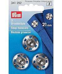 PRYM Prišivni pritiskači | 11mm | srebrni 341246