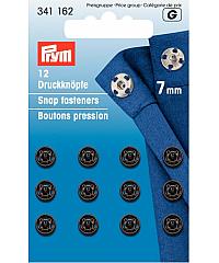 PRYM Prišivni pritiskači | 7mm | črni 341162