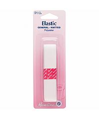 HEMLINE Elastika 20mm, 1m, bela 620.20