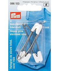 PRYM Varnostne zaponke za dojenčke | 55mm | bele 086103
