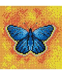 ORCHIDEA Gobelin Modri metulj | 15x15cm 1824D