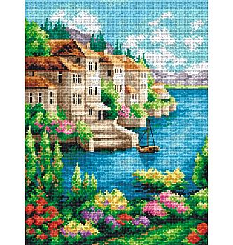 Gobelin Obmorsko mesto | 30x40cm