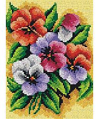 ORCHIDEA Gobelin Šopek mačeh | 18x24cm 2482F