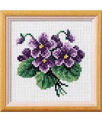 ORCHIDEA Gobelin set Vijolice | križni vbod | 11x11cm 7518