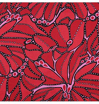 Pamučni saten Etno | tanji | crvena | 100%CO