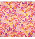 Pamučni saten Cvetna livada | tanji | kajsija | 100%CO