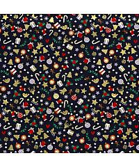 Nooteboom Puplin  Božićni ukrasi | metalik | plava | 100%CO 20726.008