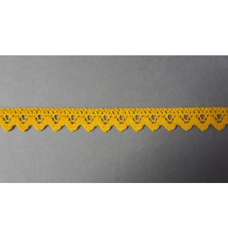 Heklana/Idrijska čipka | pamuk | žuta | 18mm