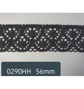 Heklana / Idrijska čipka | pamuk | crna | 48mm
