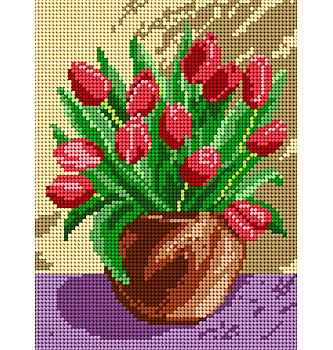 Goblen Buket lala | 18x24cm
