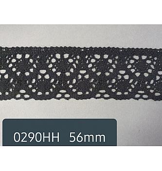 Heklana / Idrijska čipka | pamuk | crna | 48mm