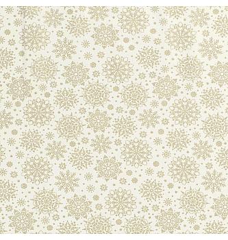 Puplin Zlatne pahulje | metalik | krem | 100%CO