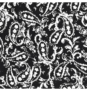 Saten Silk touch Paisley | crna | 100%PL