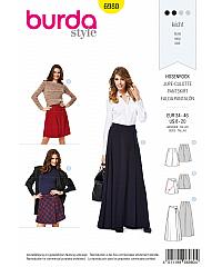 BURDA Kroj Široke suknja-pantalone 6980